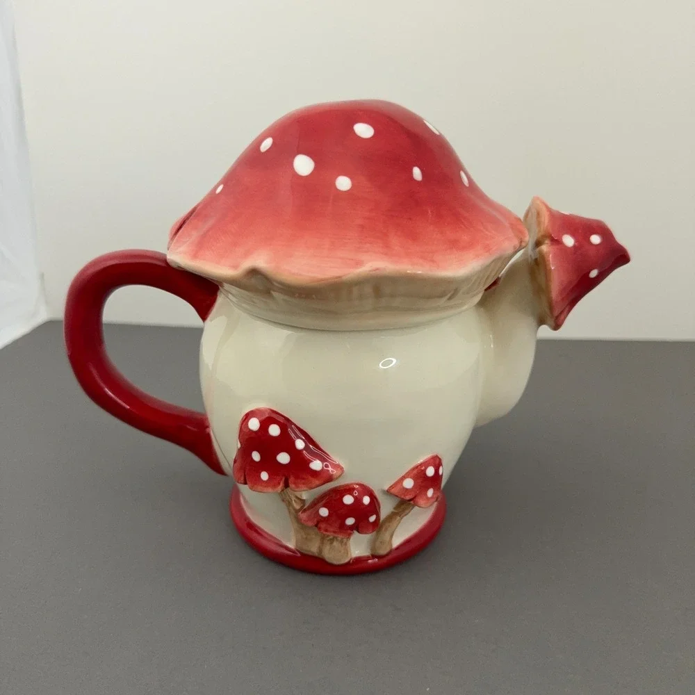 Mushroom Teapot Blue Sky Clayworks Ceramic Heather Goldminc 23524 Fairycore